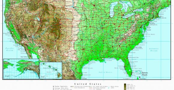 Elevation Map Of Arizona Us Elevation Road Map Fresh Us Terrain Map Lovely topographic Map