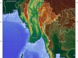 Elevation Map Of France topographic Map Of Myanmar P1 Burma Campaign Singapore Travel