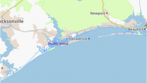 Emerald island north Carolina Map Mapa Emerald isle Plan Emerald isle Viamichelin