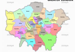 England Administrative Map Foto Greater London Administrative Map Bild 12297336