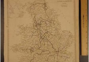 England Canal Map Details About 1844 Beautiful Huge Color Map Of England Great Britain Railroads Canals atlas