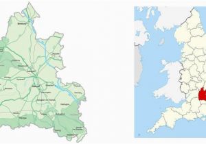 England County Map with Cities Map Of Oxfordshire Visit south East England