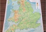 England Geographical Map England and Wales Physical Map Philips by Wafflesandsprout