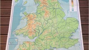 England Geographical Map England and Wales Physical Map Philips by Wafflesandsprout