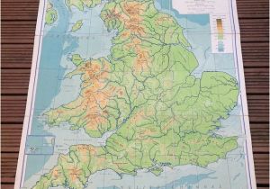 England Geographical Map England and Wales Physical Map Philips by Wafflesandsprout