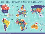 England Map In World Map World Map the Literal Translation Of Country Names