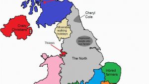 England Map with Regions A Map Of Gt Britain According to some Londoners Travel