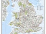England Map with Regions England and Wales Classic Wall Map 36 X 30 Home for