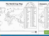 England On the Map Of the World the World Cup Map Worksheet the World Cup Map Worksheet