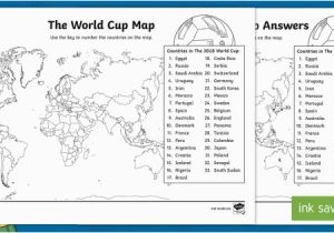 England On the Map Of the World the World Cup Map Worksheet the World Cup Map Worksheet