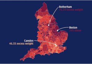 England Population Density Map England S Obesity Hotspots How Does Your area Compare