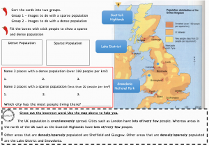 England Population Density Map Resource Uk Population Distribution Mrs Humanities