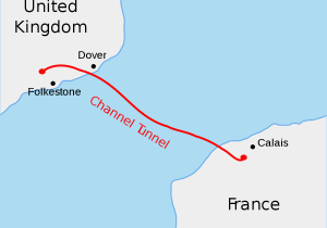 English Channel On Europe Map Channel Tunnel Wikipedia