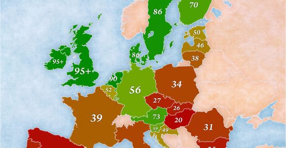 English Speaking Countries In Europe Map Map Of the Percentage Of People Speaking English In the Eu