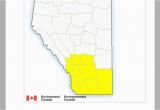 Environment Canada Lightning Map Severe Thunderstorm Watches issued for Most Of southern Alberta