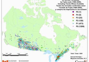 Environment Canada Radar Map Canadian National tornado Database Verified events 1980