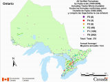 Environment Canada Radar Map Canadian National tornado Database Verified events 1980