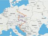 Eurail Map Of Europe Gateway to Eastern Europe Itinerary Travel Time 2 4 Weeks