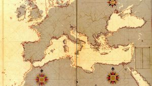 Europe 16th Century Map 16th Century Ottoman Map Of Europe On A Modern Map Of Europe