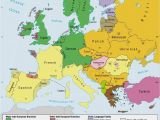 Europe 1848 Map Languages Of Europe Classification by Linguistic Family