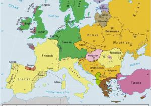 Europe 1848 Map Languages Of Europe Classification by Linguistic Family