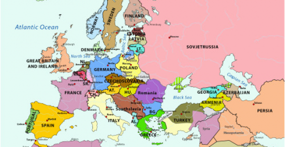 Europe 1915 Map Europe In 1920 the Power Of Maps Map Historical Maps