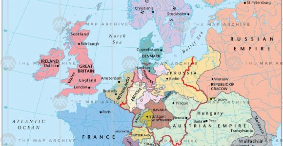 Europe after the Congress Of Vienna 1815 Map Europe In 1815 after the Congress Of Vienna