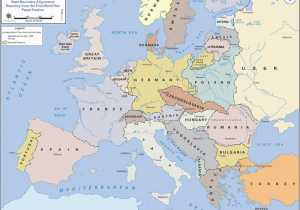 Europe after the First World War Map Consequences Of World War I