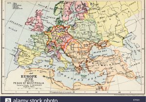 Europe after the Peace Of Westphalia 1648 Map Historical Europe Maps Stock Photos Historical Europe Maps