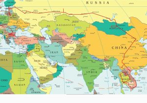 Europe and asia Map with Countries Eastern Europe and Middle East Partial Europe Middle East