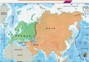 Europe asia Border Map 53 Actual is asia A Continent