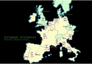 Europe by Train Map How Far Apart are Major Cities In Europe Europe In 2019