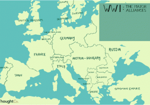 Europe During Ww1 Map the Major Alliances Of World War I