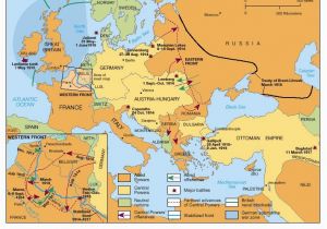 Europe During Ww1 Map This Map Depicts All the Battles Fought In World War 1 the