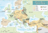 Europe During Ww1 Map This Map Shows the Fronts and Major Battles On the European