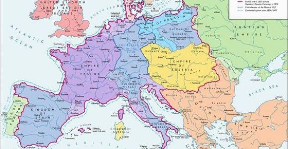 Europe In 1815 Map A Map Of Europe In 1812 at the Height Of the Napoleonic