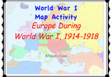 Europe In 1918 Map Ww1 Map Activity Europe During the War 1914 1918 social