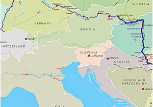Europe Landforms Map Danube Map Danube River Travel Map World Geography