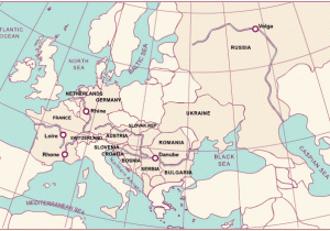 Europe Major Rivers Map Rivers Maps and atlases