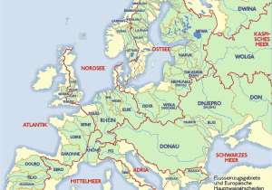 Europe Major Rivers Map Rivers Maps and atlases