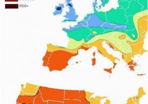 Europe Map 2000 Us Vs Europe Annual Hours Of Sunshine Geovisualizations