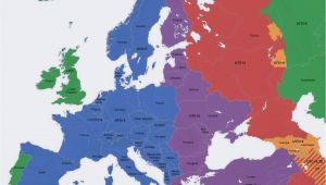 Europe Map Civ 5 Europe Map Time Zones Utc Utc Wet Western European Time