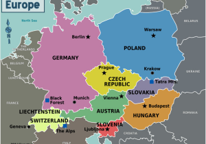 Europe Map In German Central Europe Wikitravel