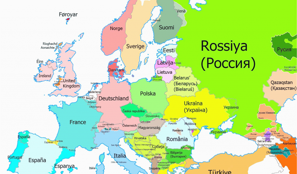 Карта Европы 2022. Европа перевод. Detailed Map of Europe 1200. Europe name of Countries 2022. Европа перевод на английский