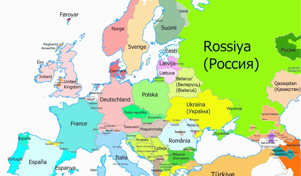 Европа перевод на английский. Карта Европы 2022. Европа перевод. Detailed Map of Europe 1200. Europe name of Countries 2022.