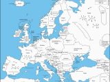 Europe Map with Countries and Capitals Names A Map Of Europe with Capital Cities as Labeled by An