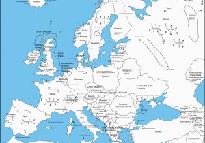 Europe Map with Countries and Capitals Names A Map Of Europe with Capital Cities as Labeled by An