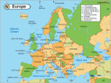 Europe Map with Names Of Countries Map Of Europe with Facts Statistics and History