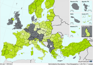 Europe Motorway Map Inland Transport Infrastructure at Regional Level