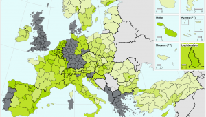 Europe Motorway Map Inland Transport Infrastructure at Regional Level